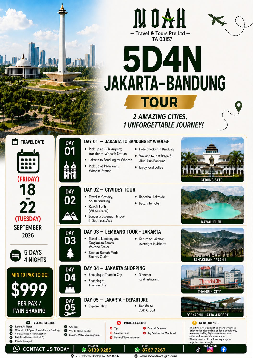 5D4N Jakarta-Bandung Tour