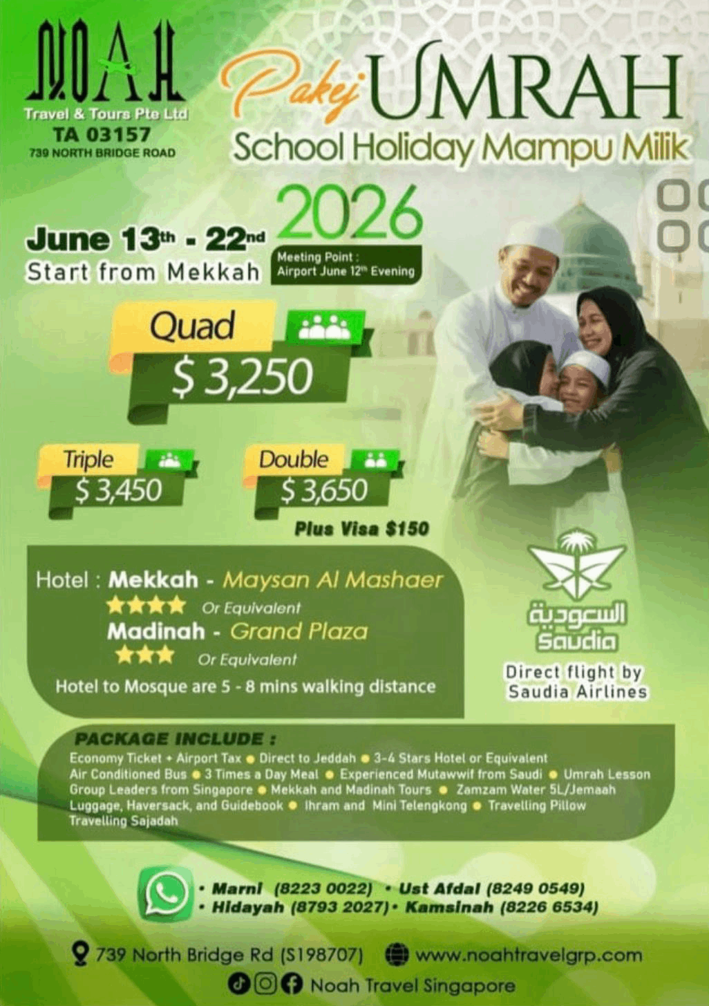 10D Umrah School Holiday Family June 2026