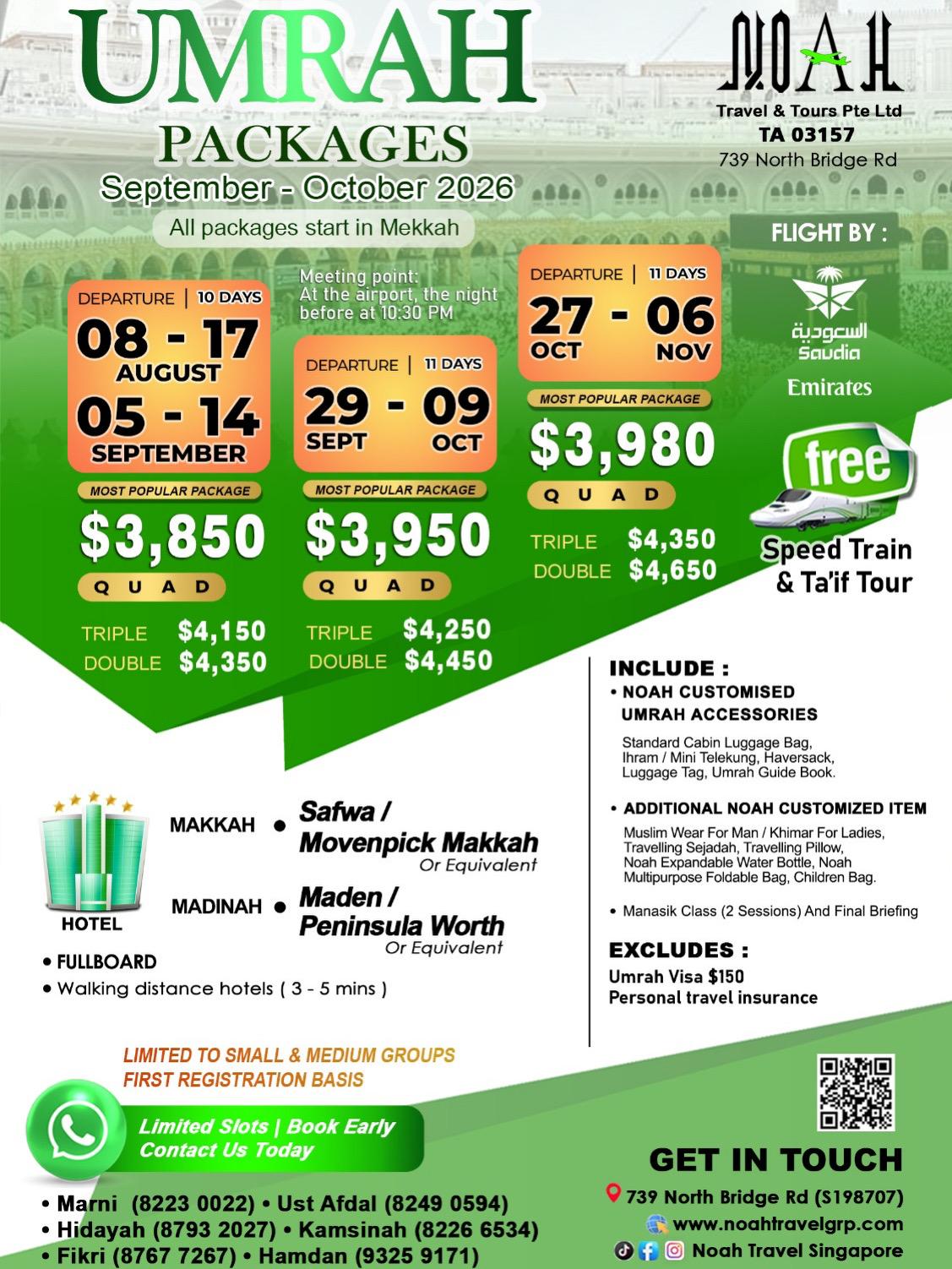 10D/11D Umrah Aug Sept Oct 2026