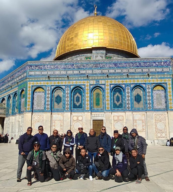 Our group at Masjid Al-Aqsa, Jerusalem