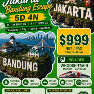 5D4N Jakarta & Bandung Escape