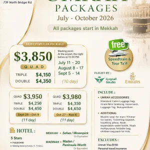10D/11D Umrah (July / Aug / Sept / Oct 2026)