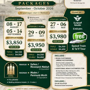 10D/11D Umrah (Sept - Oct 2026)